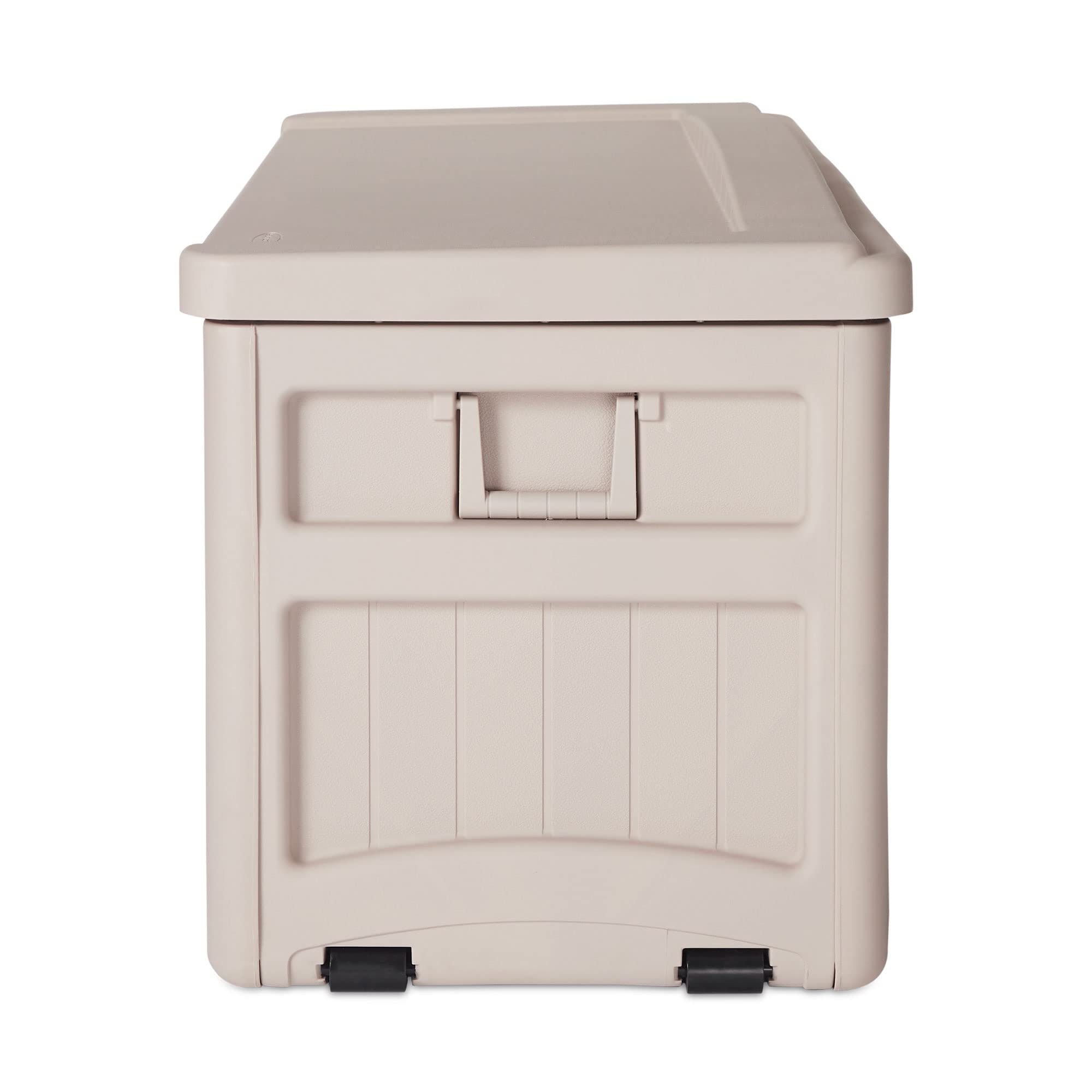 Suncast 73 Gallon Indoor/Outdoor Medium Deck Storage Box, Light Taupe - Image 3