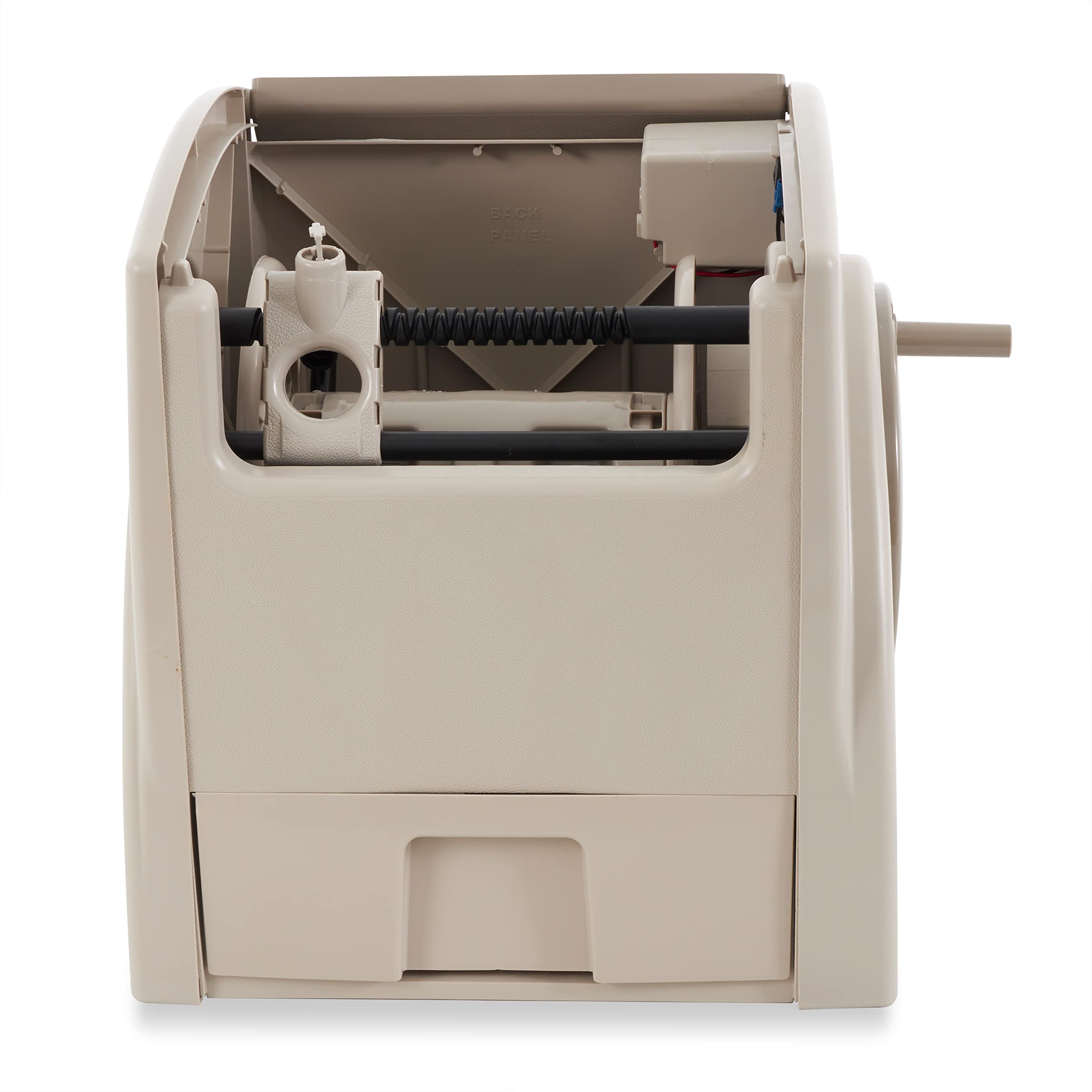Suncast Automatic Rewind Garden Hose Reel, 100 ft. 5/8 in. Vinyl Hose Holder, Light Taupe - Image 9