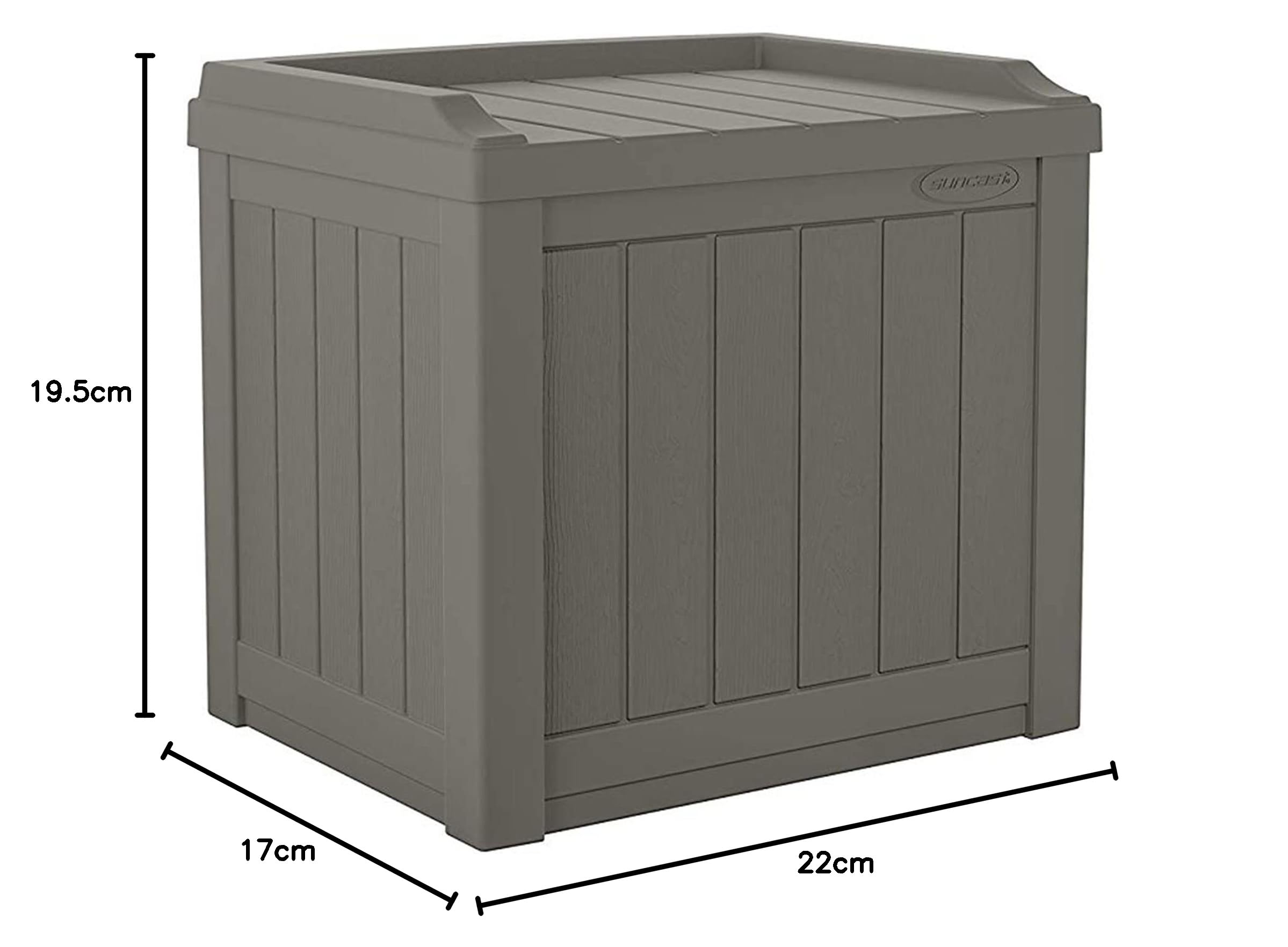 Suncast Outdoor Storage Box - 22 Gallon Stone Gray Resin Outdoor Deck Box with Seat, Weatherproof Patio Storage Bin Container for Keeping Cushions, Tools, & Towels for Pool, Yard, & Garden - Image 10