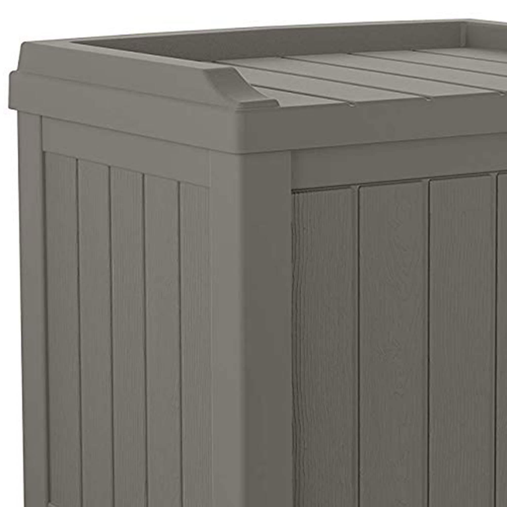 Suncast Outdoor Storage Box - 22 Gallon Stone Gray Resin Outdoor Deck Box with Seat, Weatherproof Patio Storage Bin Container for Keeping Cushions, Tools, & Towels for Pool, Yard, & Garden - Image 6